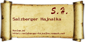 Salzberger Hajnalka névjegykártya